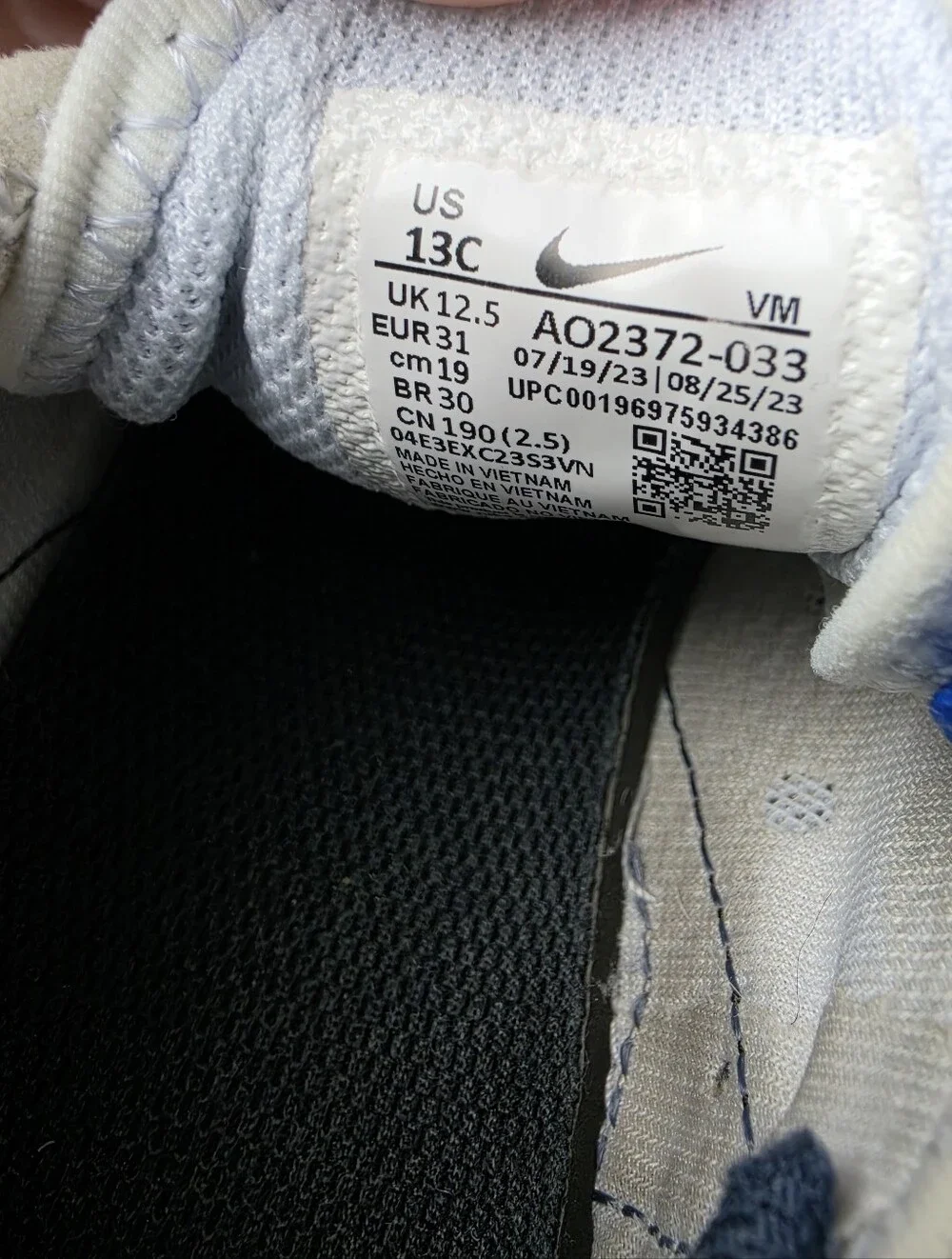 Nike Kids Air Max 270 Mesh Sneakers - White & Blu